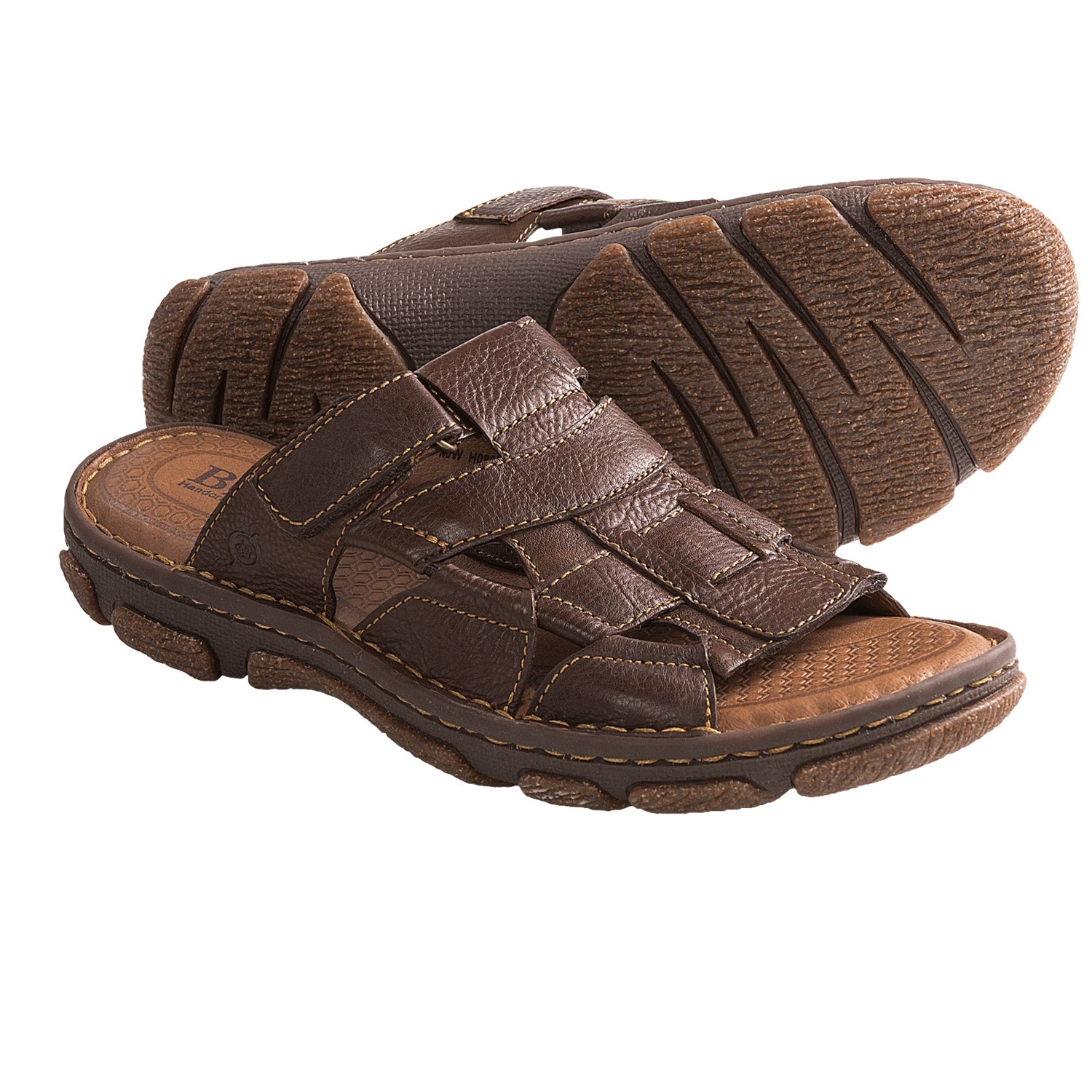 Born Fraser Sandals - Leather (For Men) in Walnut Full Grain