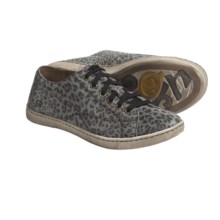Born Kai Shoes - Nubuck (For Women) in Black Leopard Suede - Closeouts