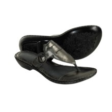 Born Kimmie Leather Sandals - Thongs (For Women) in Antique Pewter - Closeouts