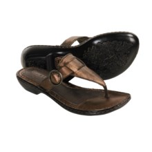 Born Kimmie Leather Sandals - Thongs (For Women) in Brown Metallic - Closeouts