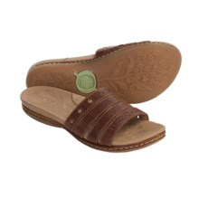 Born Laja Sandals - Leather Slides (For Women) in Cognac - Closeouts