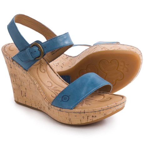 Born Lenore Wedge Sandals Leather (For Women)