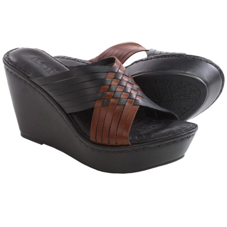 Born Millia Wedge Sandals Leather (For Women)