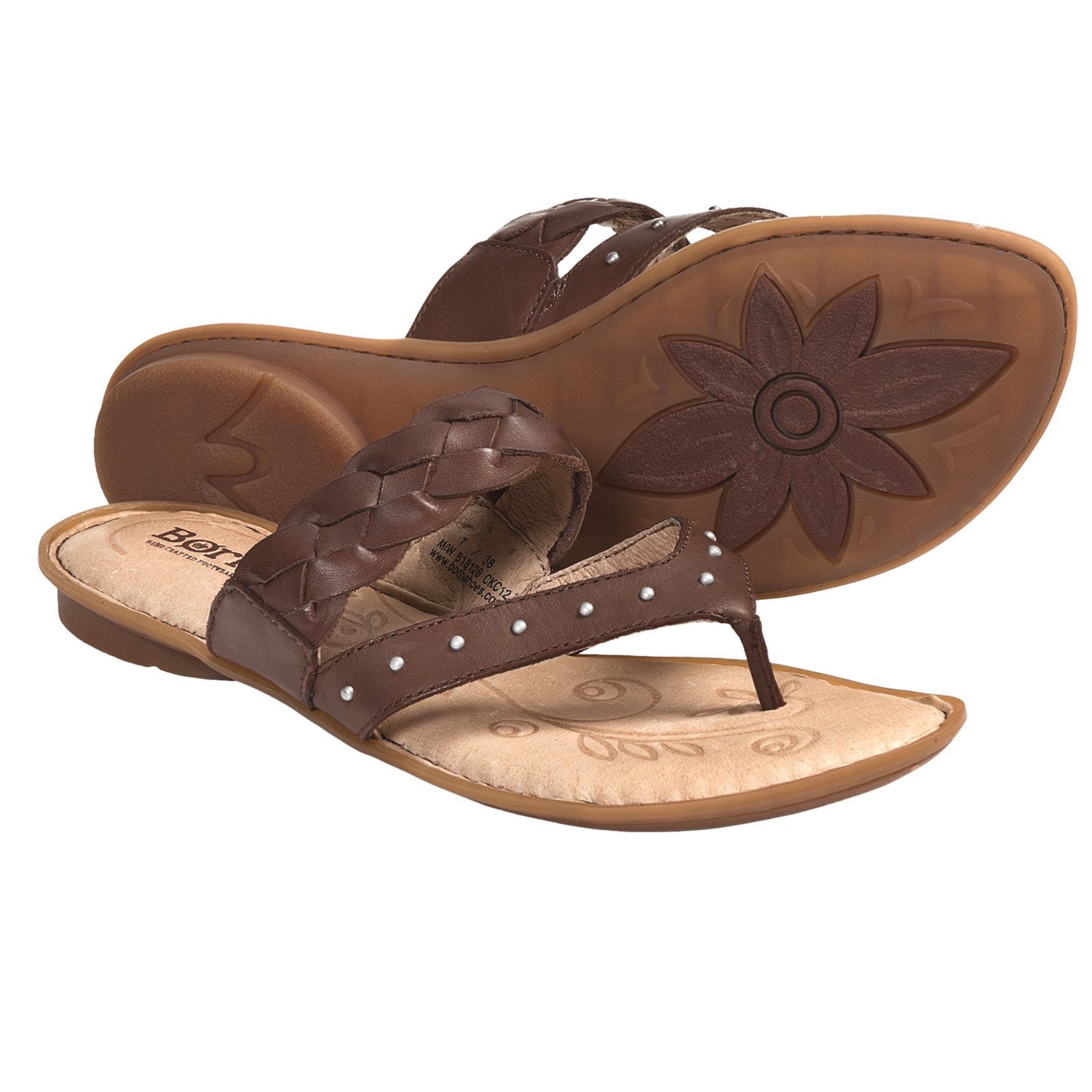 Born Tyne Leather Sandals (For Women) in Rust Leather