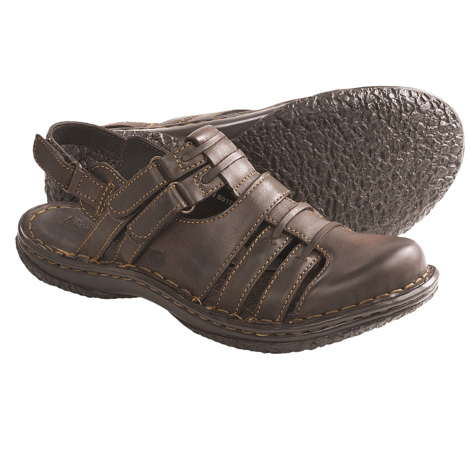 Born Verena Sandals - Leather (For Women) in Dark Brown Full Grain
