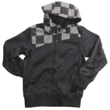 Boulder Gear Boiler Hooded Jacket - Fleece Backing (For Boys) in Checker Print/Black - Closeouts