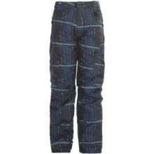 Boulder Gear Bolt Cargo Ski Pants - Insulated (For Boys) in Black Plaid Print - Closeouts
