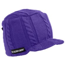 Boulder Gear Gem Beanie Hat - Billed (For Girls) in Violet - Closeouts
