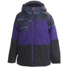 Boulder Gear Lava Jacket - Insulated (For Boys) in Black Plaid/Puple Reign/Black - Closeouts