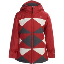 Boulder Gear Peacework Jacket - Insulated (For Girls) in Lipstick Red/Cream/Grey Shadow - Closeouts
