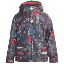Boulder Gear Zippity Jacket - Insulated (For Girls) in Motif Print/Lipstick Red/Cream - Closeouts