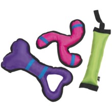 Bow-Wow Pet Ruff Toys Dog Toy Set - 3-Piece, Water and Chew Resistant in Asst - Closeouts