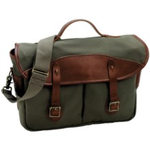 Boyt Harness Estancia Shoulder Bag/Briefcase - Waxed Canvas in Olive - Closeouts