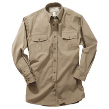 Boyt Harness Safari Shirt - Cotton Poplin, Long Roll-Up Sleeve (For Men) in Khaki - Closeouts