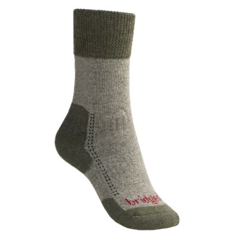 Bridgedale Comfort Summit Trekker Socks (For Women) in Olive Marl