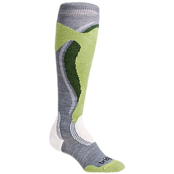 Bridgedale Control Fit Ski Socks - Midweight (For Women) in Stone/Spring/Green