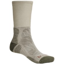 Bridgedale CoolMax® Comfort Trail Socks - Crew, Medium Cushion (For Men) in Natural/Sage - 2nds