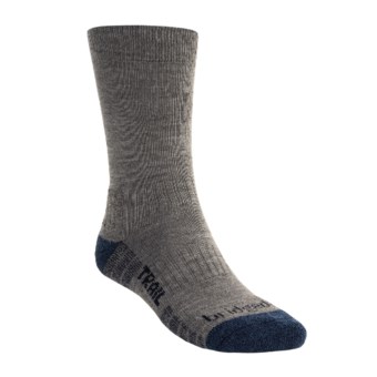 Bridgedale End Trail Socks - Merino Wool (For Men and Women) in Grey/Dark Blue