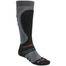 Bridgedale Precision Heel Fit Ski Socks - Merino Wool, Midweight (For Men) in Gunmetal/Black - 2nds