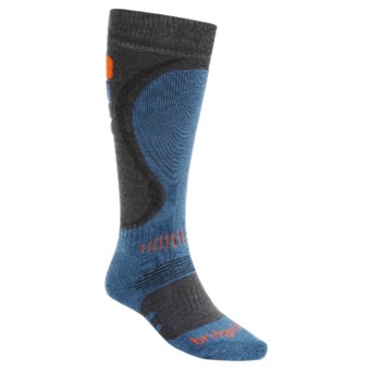 Bridgedale Snowboard Socks - Merino Wool (For Men) in Gunmetal/Midnight