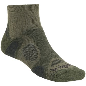 Bridgedale Trailblaze Lo Socks - Merino Wool, Quarter-Crew (For Men) in Olive
