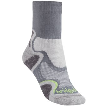 Bridgedale X-Hale Light Hiker Socks (For Women) in Grey/Jade