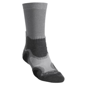 Bridgedale X-Hale Light Hiker Socks- Merino Wool (For Men) in Grey/Charcoal