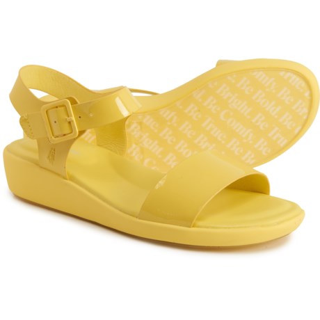 Hush Puppies Brite Jells Wedge Sandals (For Women) - Sun Yellow (10 )
