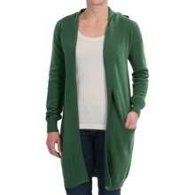 Brodie Cashmere Cardigan Sweater - Hooded (For Women) in Bottle Green - Closeouts