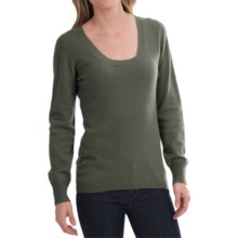 Brodie Scoop Neck Cashmere Sweater (For Women) in Moss - Closeouts