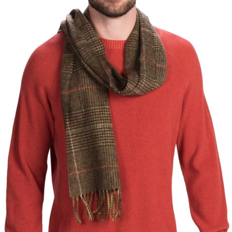 Bronte by Moon Lambswool Scarf - 70x19” (For Men and Women) in Heather