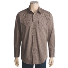 Brooks & Dunn by Panhandle Slim Jacquard Stripe Shirt - Long Sleeve (For Men) in Taupe - Closeouts