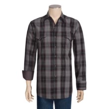 Brooks & Dunn by Panhandle Slim Plaid Shirt - Cotton Lurex, Long Sleeve (For Men) in Black/Gray/Red - Closeouts