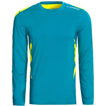 Brooks Equilibrium Shirt - Long Sleeve (For Men) in Atlantic/Sulphur