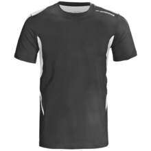 Brooks Equilibrium Shirt - Short Sleeve (For Men) in Black/White - Closeouts