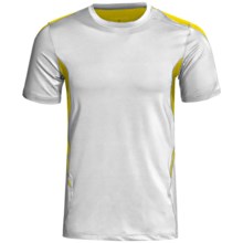 Brooks Equilibrium Shirt - Short Sleeve (For Men) in White/Empire - Closeouts