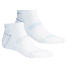 Brooks Essential Low Socks - Ankle, 2-Pack (For Men and Women) in White/Assorted Logo Color - 2nds