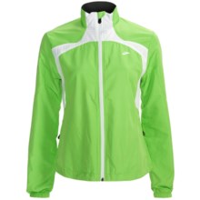 Brooks Essential Run Jacket (For Women) in Brite Green/Brite White - Closeouts