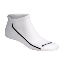 Brooks Essential Tab Socks - 2-Pack (For Men and Women) in White/Black Stripe - 2nds