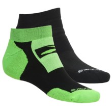 Brooks Essential Training Day Socks - 2-Pack, Ankle (For Men and Women) in Black/Heather Grey/Neon Green/Black - 2nds