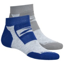 Brooks Essential Training Day Socks - 2-Pack, Ankle (For Men and Women) in Kobalt/Heather Grey/Gail/Heather Grey - 2nds