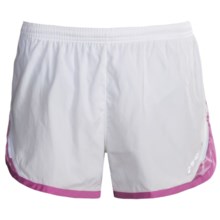 Brooks HVAC Synergy Running Shorts (For Women) in White/Berry - Closeouts