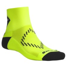 Brooks Infiniti DNA Socks - Ankle, Lightweight (For Men) in Yellow/Black - 2nds