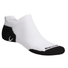 Brooks Infiniti Double Tab Socks (For Men and Women) in White/Black - 2nds