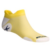 Brooks Infiniti Double Tab Socks (For Men and Women) in Yellow/White - 2nds