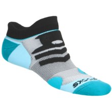 Brooks Infiniti Race Day Socks - Double Tab, Below-the-Ankle (For Men and Women) in Black/Teal/Gail/Seafoam - 2nds
