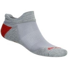 Brooks Infiniti Race Day Socks - Wool, Double Tab, Below-the-Ankle (For Men and Women) in Light Grey/Graphite/Red - 2nds