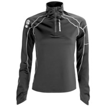 Brooks Infiniti Zip Neck Pullover - Midweight (For Women) in Black/Black - Closeouts