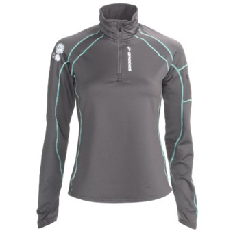 Brooks Infiniti Zip Neck Pullover - Midweight (For Women) in Carbon
