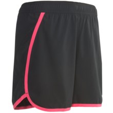 Brooks Pacer II Shorts (For Women) in Black/Rouge - Closeouts